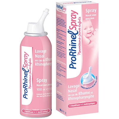 Prorhinel spray nourrissons et jeunes enfants lavage nasal en cas de rhume  et rhinopharyngite
